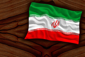 National flag  of Iran. Background  with flag  of Iran