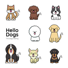 犬の表情アイコン_笑顔