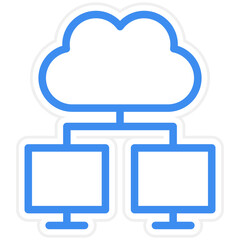 Cloud computing Icon Style