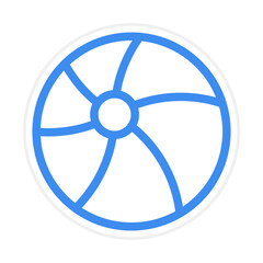 Fototapeta premium Beach Ball Icon Style