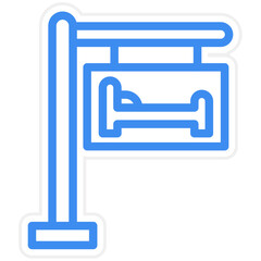 Hotel Sign Icon Style