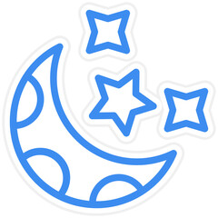 Crescent Moon Icon Style
