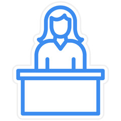 Receptionist Icon Style