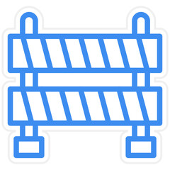 Road Barrier Icon Style