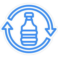 Plastic Recycle Icon Style