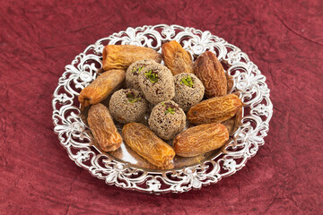 Winter Delicacy Khajoor Pak Is Sweet Dessert Made Of Rich Dates Blended With Dry Fruits Like Cashews, Almonds, Pistachio, Pista, Poppy Seeds, Posto Dana, Khus Khus Enjoyed On Makar Sankranti and Lohri