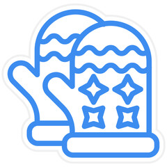 Winter Gloves Icon Style