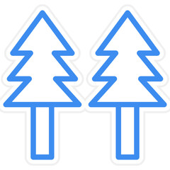 Pine Tree Icon Style