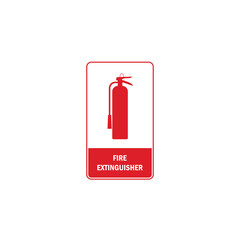 Fire extinguisher sign board vector graphics