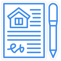 House Contract Icon Style