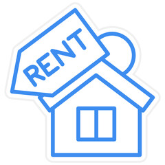 House Rent Icon Style