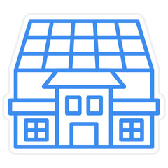 Solar House Icon Style