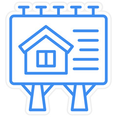 Obraz premium House Billboard Icon Style