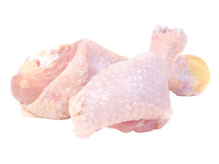 Raw chicken legs isolated