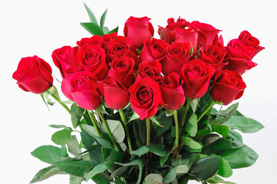 red roses bouquet as flower background 