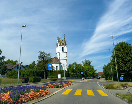 A medieval church in Greifensee.