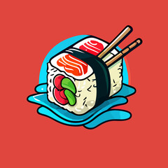 Delicious sushi rolls