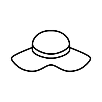 Ladies hat icon vector design template