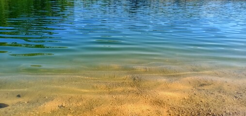 landscape with grass and water