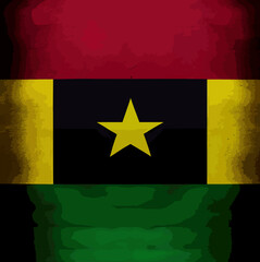 illustration of the Ghana flag