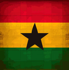 illustration of the Ghana flag