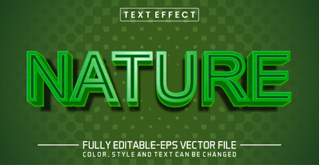 Fototapeta premium Nature green font Text effect editable