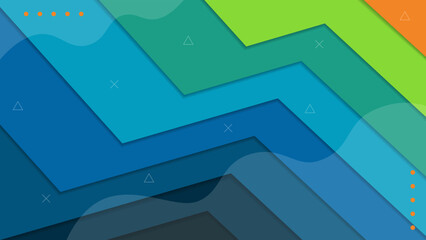 Colorful Dynamic Shape and Line Abstract Background for Wallpaper, Landing Page or Website Banner