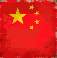 illustration of the China flag