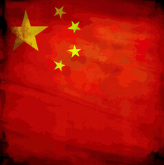 illustration of the China flag