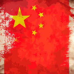illustration of the China flag