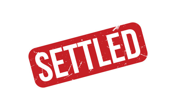 Settled Rubber Stamp Seal Vector