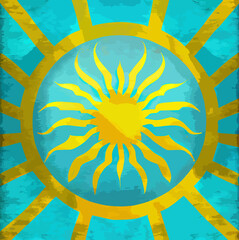 illustration of the Kazakhstan flag