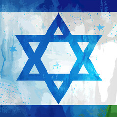 illustration of the Israel flag