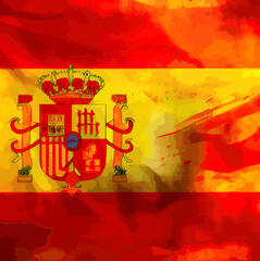 illustration of the Spain flag