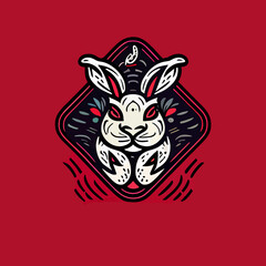 Chinese rabbit illustration, year of the rabbit