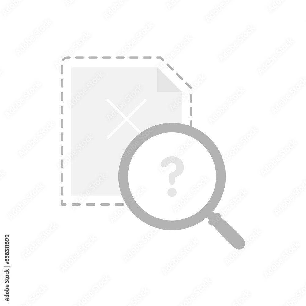 Poster document file not found, search no result concept illustration flat design vector eps10. modern grap