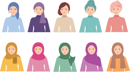 group of people using hijab