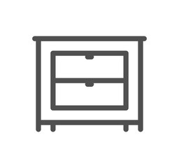 Cooking and kitchen related icon outline and linear vector.