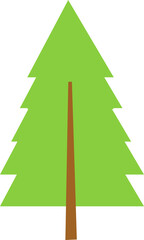 Fototapeta premium Green Flat Tree Vector