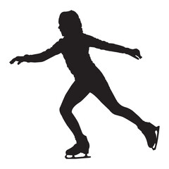 Fototapeta na wymiar silhouette of a person skating