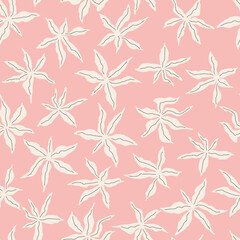 Seamless pattern with abstract leaves