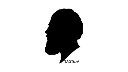Platon silhouette - obrazy, fototapety, plakaty