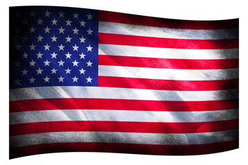 The waving flag of the United States of America