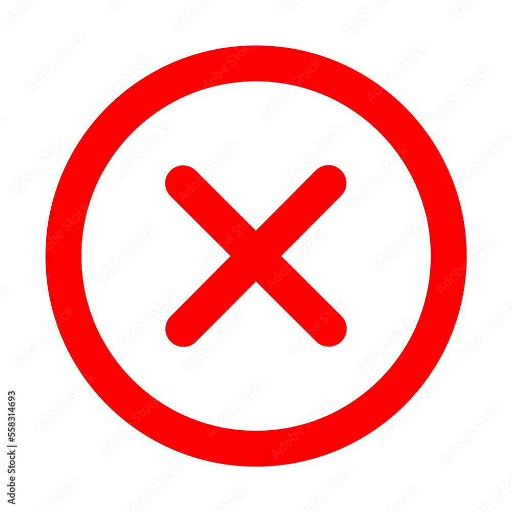 Poster red cross mark in round shape design