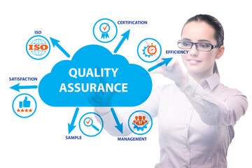 Businesswoman in quality assurance concept