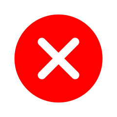 Red cross button in round shape
