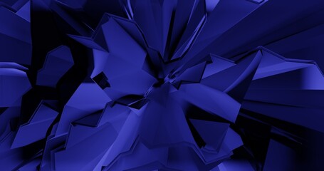 Abstract blue metal background geometric pattern of design 3d render