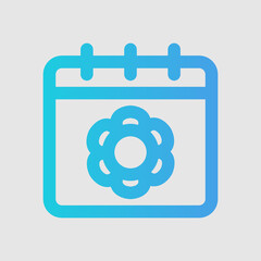 Spring calendar icon in gradient style, use for website mobile app presentation
