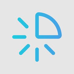 Quarter hour icon in gradient style, use for website mobile app presentation