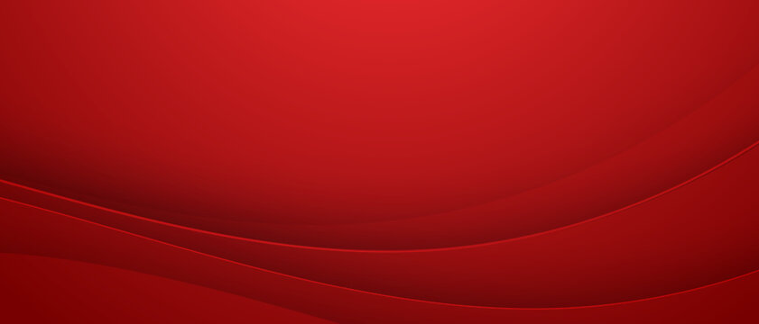 Abstract modern gradient red curve banner background. soft red gradient with wavy line element.